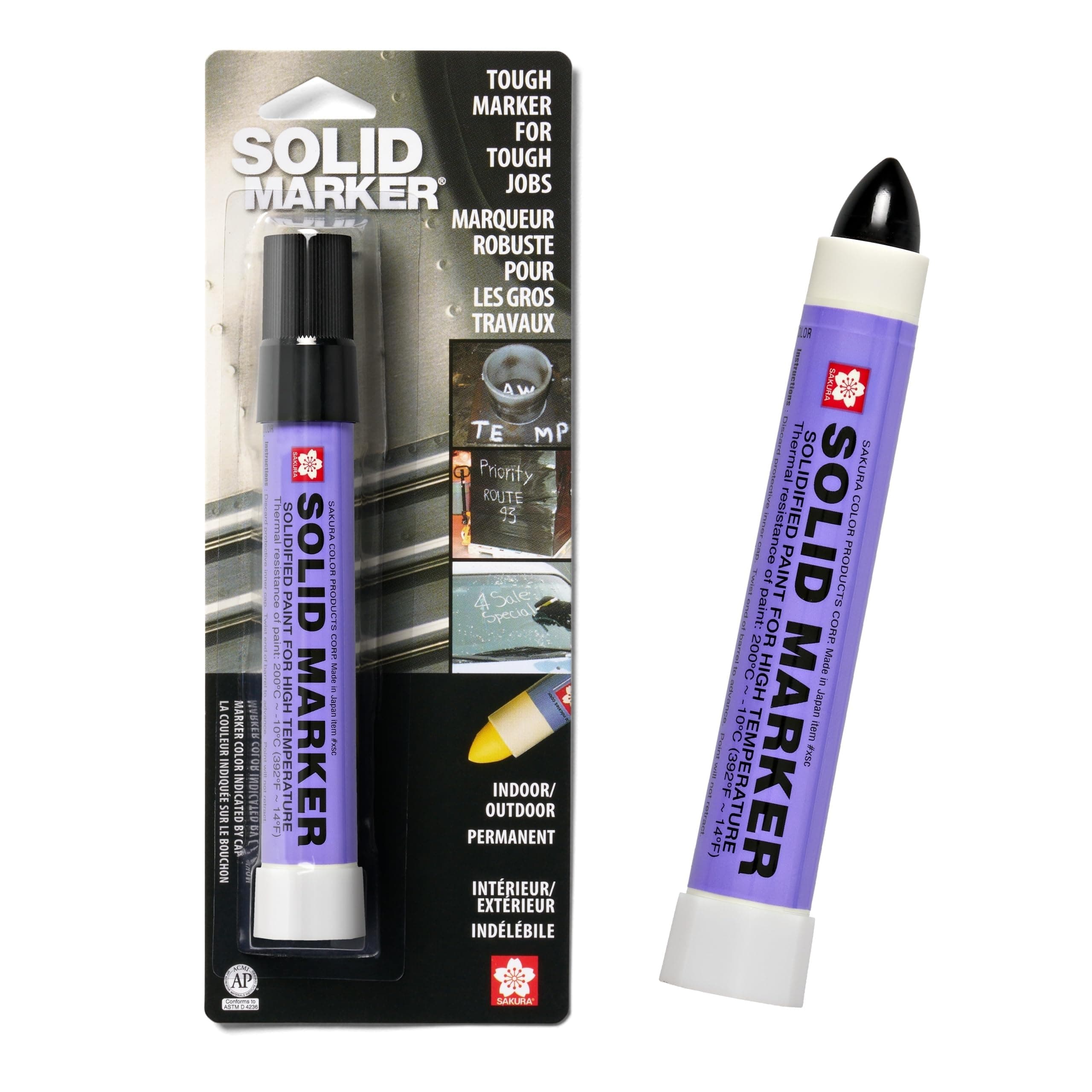 SAKURA SOLID MARKER Sakura Solid Paint Markers - Permanent Marker Pens - Window, Wood Glass Marker - Black Paint - 1 Pack.