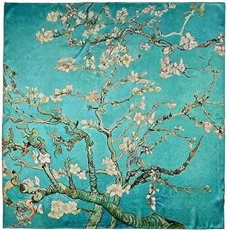 100% Silk Scarf, Artists Collection (van Gogh & Monet)