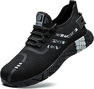 – Safety Shoes for Men Women Steel Toe Boots Non-Slip Lightweight Breathable Sneakers Puncture Proof Protective Industrial Shoes