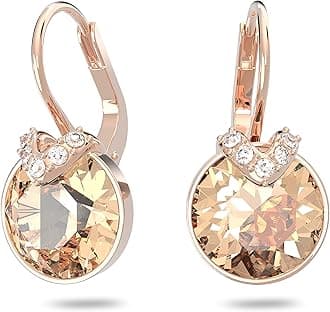 Bella V Crystal Earrings, Grey, Yellow, Clear, Rose Color Crystals, Part of the Swarovski Bella V Collection