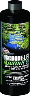 ALGA16 Algaway 5.4 Algae Control Treatment for Ponds and Water Gardens, Safe for Koi Fish, Goldfish, Plants, and Decorations, 16 Ounces