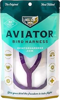 The AviatorPet Bird Harness and Leash: Small Purple