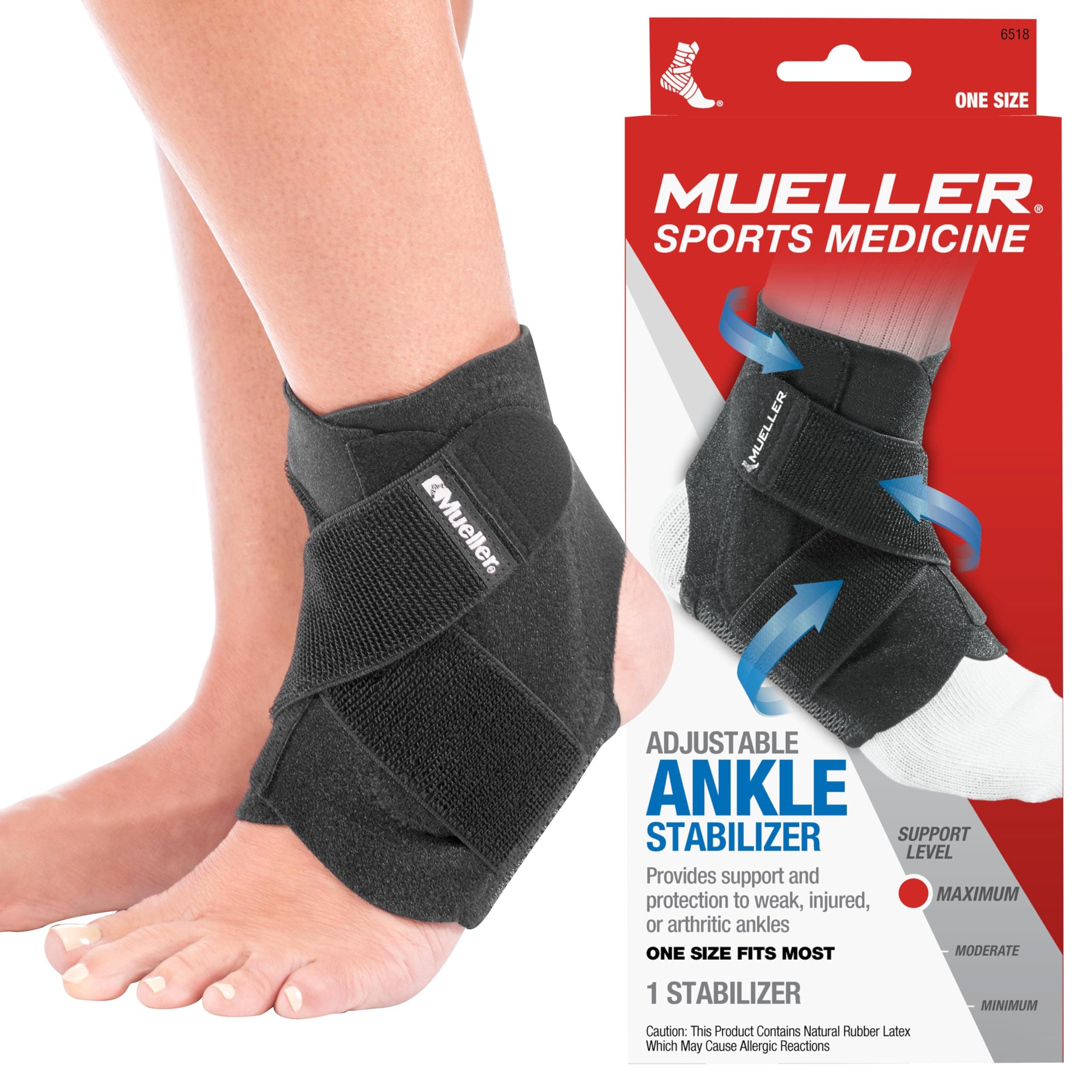 MUELLER Adjustable Ankle Stabilizer - OSFM (EA)