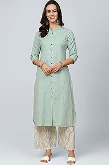 Pistaa's Women's Cotton Solid Readymade Salwar Suit Set