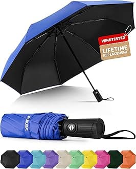 Windproof Travel Umbrella, Automatic Umbrellas for Rain, Portable & Compact Umbrellas for Backpack, Strong UV for Protection, Folding Small Sun Umbrella for Car, Walking
