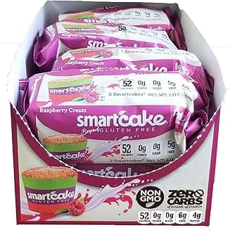 Smart Baking Company SmartCake, Sugar Free, Gluten Free, Low Carb, Keto Dessert (Raspberry Cream, 16 CT)
