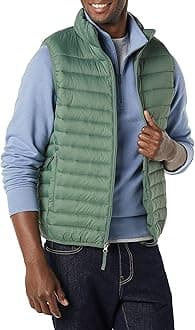 Amazon Essentials Men's Lightweight Water-Resistant Packable Puffer Vest