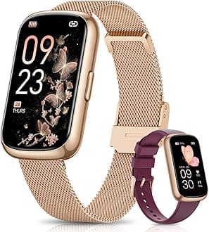 DEKELIFE Fitness Tracker, 1.47" Fitness Watches for Women/Men (Gold)