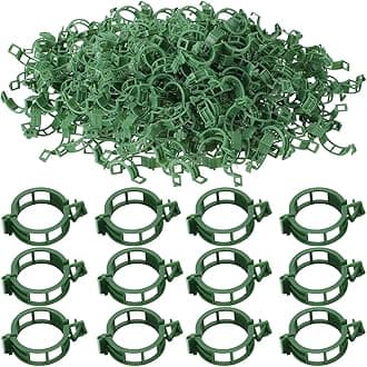 MAKINGTEC Garden Plant Clip, 300 Pieces Vegetable Plant Root Stem Fixing Clips Plastic Tied Rattan Tools Planting Gardening Accessories for Farmer, Gardener, Home Garden (Green)
