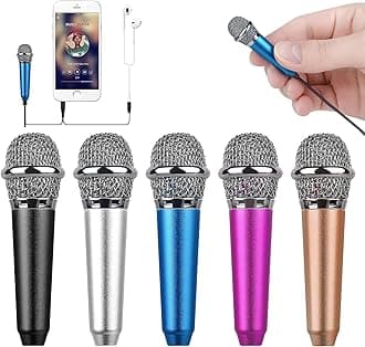 Mini Portable Vocal/Instrument Microphone For Mobile phone laptop Notebook Apple iPhone Sumsung Android With Holder Clip - Blue
