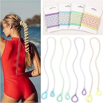 Sport Hair Ties for Women Pony Tails Elastic Hair Ties for Gym Braided Hair Ties Spiral Hair Ties for Swimming Sports