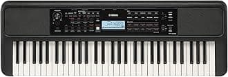 Yamaha 61 Touch Sensitive Keys Portable Keyboard for Beginners with Music Rest, Power Adapter PSR-E383