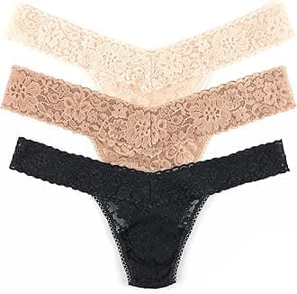 hanky panky - Daily Lace Low Rise Thongs for Women | 3 pack | Comfortable Seamless Underwear Lingerie | One Size (2-12)