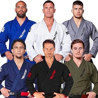 Elite Sports BJJ GI for Men IBJJF Kimono BJJ Jiujitsu GIS W/Preshrunk Fabric & Free Belt