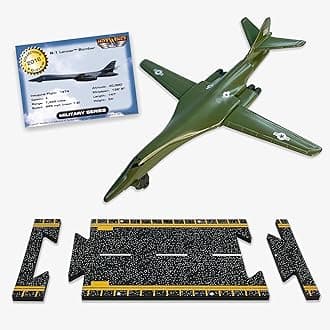 Hot Wings B-1 Lancer Bomber with Connectible Runway Die Cast Plane
