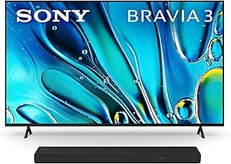 Sony 55 Inch 4K Ultra HD TV BRAVIA 3 LED Smart Google TV with Dolby Vision HDR and Exclusive Features for Playstation®5 (K-55S30), 2024 Model & Sony HT-A3000 3.1ch Dolby Atmos Soundbar