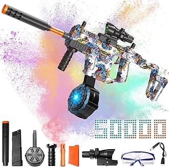 Gel Blaster Splatter Automatic Splatter Ball Toy Rechargeable with Goggles and Ammo Drum, Outdoor Activities Shooting Game Party for Kids 14+