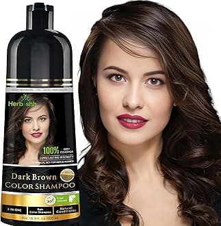Herbishh Hair Color Shampoo For Gray Hair – Magic Hair Dye Shampoo – Colors Hair In Minutes–Long Lasting–500 Ml–3-In-1 Hair Color–Ammonia-Free | Herbishh (Dark Brown)