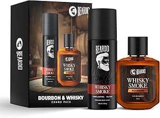 Whisky Smoke Deodorant 120ml & Bourbon Perfume 50ml for Men Giftset | Eau De Parfum & Body Spray | Spicy, Woody - Oudh | Long Lasting Mens Perfume | Date night fragrance