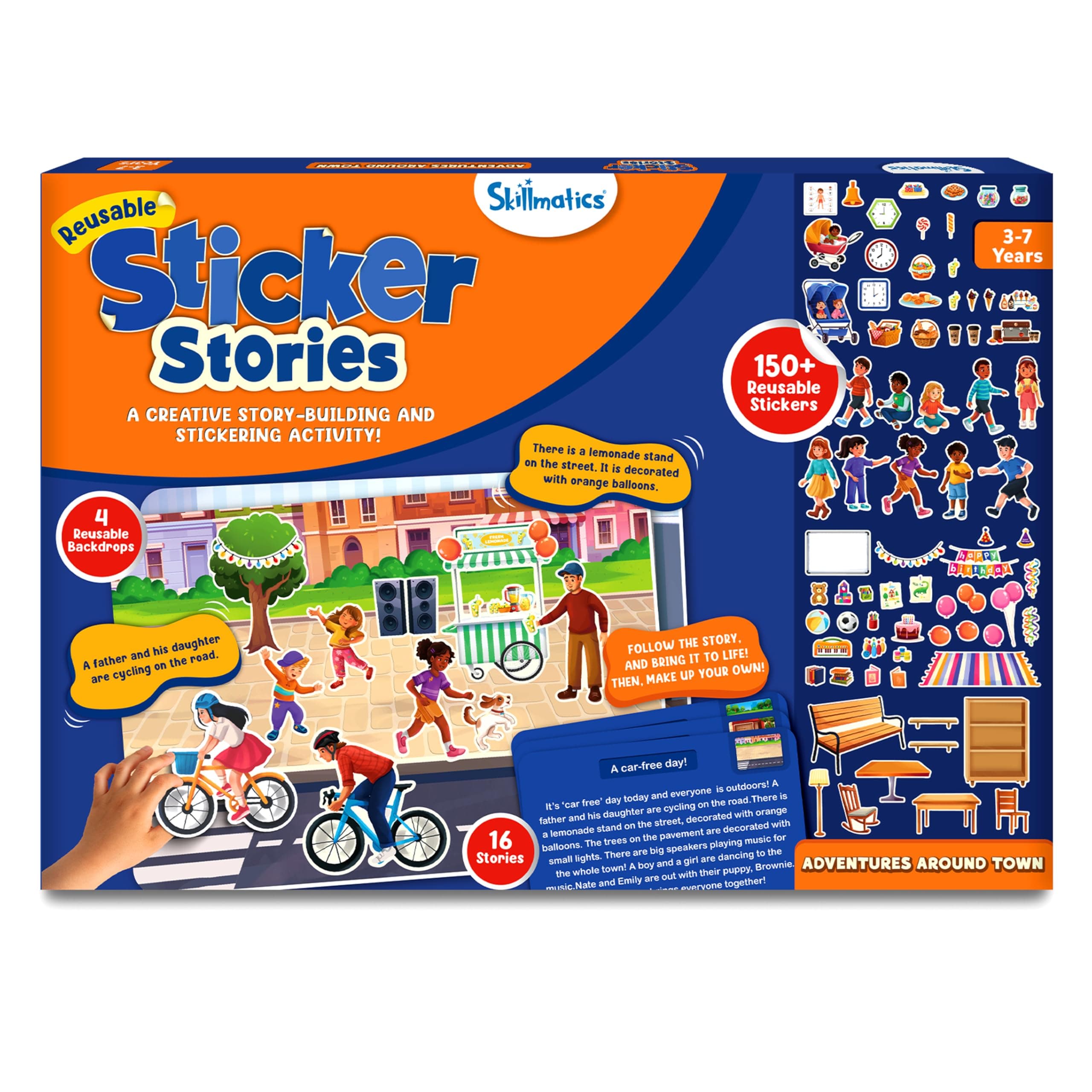 – Skillmatics Activity Kit - Creative Storytelling & Skill Building with 150+ Reusable Stickers, Educational, Mess-Free Fun, Preschool & Kindergarten Toy, Gifts for Kids Ages 3, 4, 5, 6, 7