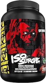 MUTANT ISO SURGE | Gourmet hardcore protein formula - whey protein Isolate powder, low carb, low fat, digestive enzyme boosted - Triple Chocolate - 727 g