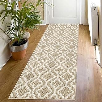 – Hallway Runner Rug Non Slip Beige 50 x 150 cm Runner Rug for Hallway Washable Hall Runner Narrow Runner Rug Long Doormat Indoor Carpet Runner for Entryway, Kitchen, Laundry Room