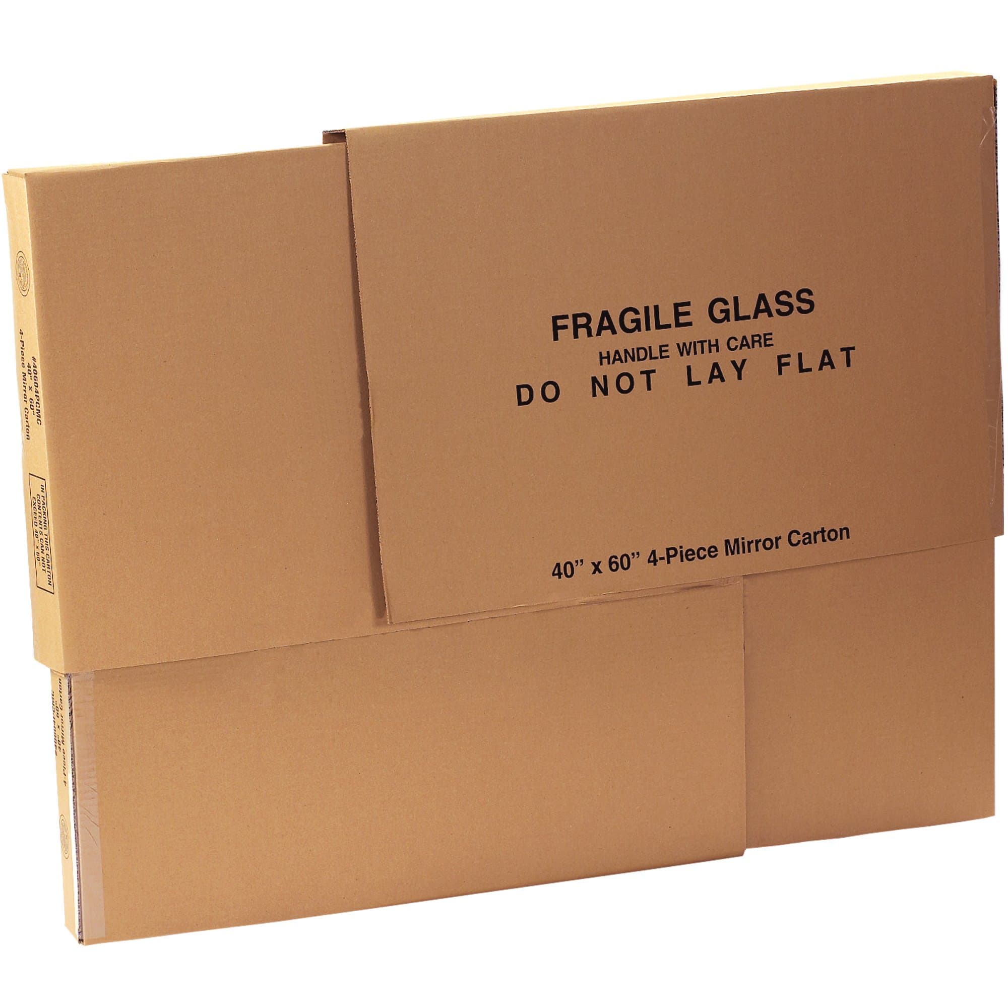 Ship Now Supply Mirror Boxes, 4-Piece Set, 40' x 60' x 3 1/2', Kraft