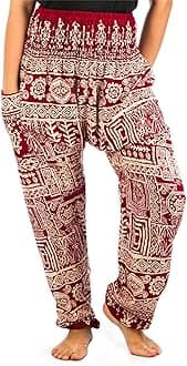 LOFBAZ Harem Boho Pants for Women Yoga S-4XL Plus Hippie Clothing PJ