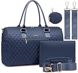 LOVEVOOK Diaper Bag Tote with Pacifier Case and Changing Pad, Large Capacity Mommy Bag for Hospital and Weekender Travel, Functional Baby Bag Newborn Baby Essential, Blue