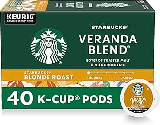 K-Cup Light Roast Coffee Pods - Keurig Brewers Veranda - 1 Box (40 Capsules)