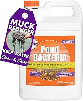 PondWorx Pond Bacteria - Formulated For Large Ponds, Water Features And Safe For Koi - Orange 1 Gallon