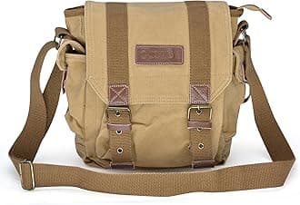 Canvas Messenger Bag - Small Vintage Shoulder Purse Crossbody Satchel