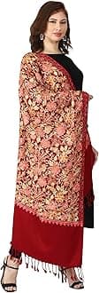 SWI WITH LABELWomen's Kashmiri Aari Embroidered Wool Stole