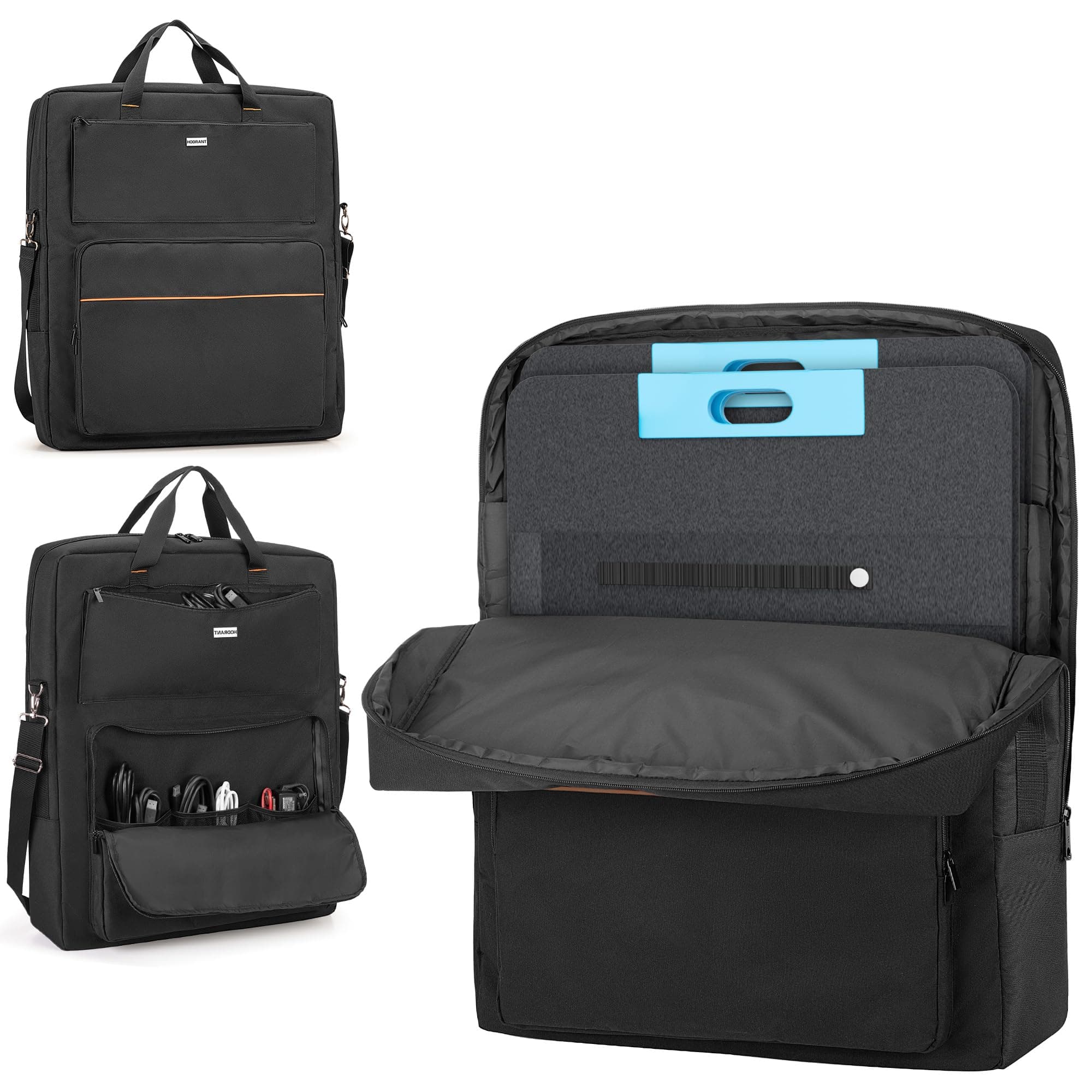 Solar Panel Storage Bag, Solar Panel Carrying Case Compatible with Anker SOLIX PS100 PS200, Solar Panel Carrier Protective Case for 2 Panels, Solar Panel Bag with Pockets & Handles, Bag Only