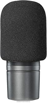 Windscreen Foam Cover, Windscreen Pop Filter for Audio-technica AT2020 Condenser Studio Microphone,Compatible with AT-2035 AT-2050 ATR2500 ATR2500X AT-4040 Microphones(Black)