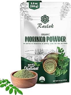 Moringa Powder | 100% Pure Leaf | No Additives or Preservatives | Vegan, Non-GMO, Shade-Dried Superfood | 3.5 oz (100g) | Natural Green Nutrient-Rich Energy Boost
