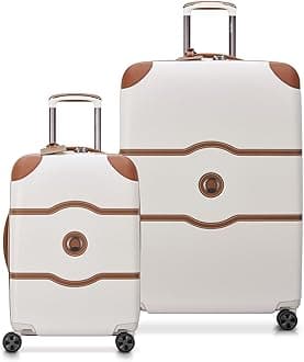 Delsey Paris Suitcase Chatelet Hardside 2.0 Luggage with Spinner Wheels 20 inches Brown