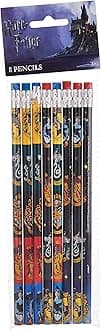 Multicolor Harry Potter Pencils - Pack of 8 - Magical-Themed Writing Set for Kids, Bunt