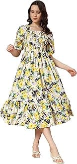 KZULLYWomen's Crepe Midi Dress