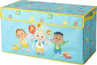 Cocomelon Collapsible Children’s Toy Storage Trunk, Durable with Lid