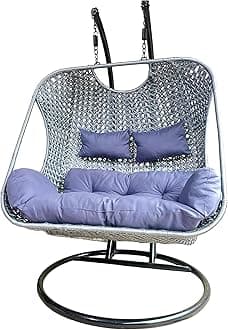 Happy Star Outdoor Furniture Double Seater Swing with Dual Waving