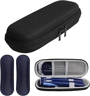 ACWOO Insulin Cooler Travel Case With 2 Ice Packs - Portable Medicine Cooler for Diabetic Supplies, Insulin Pen Storage and Small Travel Pack