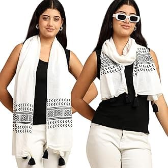 KE KanhaExportsKE KANHA EXPORTS scarf for women stylish | Scarf For Women | face mask | Printed Fancy Tassle Full Face Cover | Head | Hair Face Protection | Sun Protection in summer & Winter | Lightweight