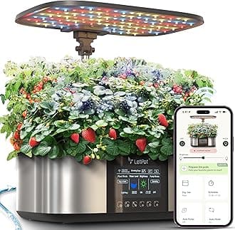 – LETPOT LPH-Max Hydroponics Growing System Kit, 21 Pods APP & WiFi Automatic Controlled Smart Indoor Garden with 36W LED Grow Light, Auto Drip Irrigation Kits, Self-Managed Nurturing & Watering
