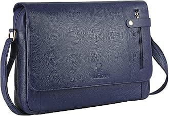 WildHorn Leather 15 inch Laptop Messenger Bag for Men I Padded Laptop Compartment with Adjustable Strap I Extra Zip Compartments I DIMENSION : L-15 inch W-3 inch H-12 inch