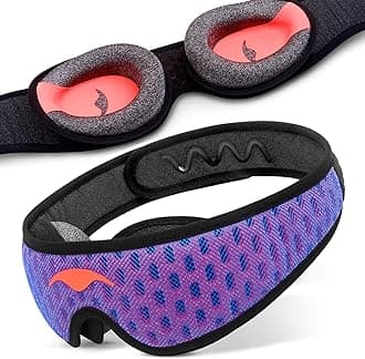 Sleep Mask by Manta Pro - 100% Blackout Sleep Mask for Side Sleepers, Breathable and Comfortable for Spacious Zero Pressure Eyelashes, Perfect for Sleeping, Traveling, Napping, Shift Work