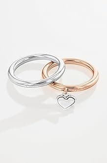 Alluring Family Stainless Steel & Ionic Plated Rose Gold Steel Women's Ring - 35000327C
