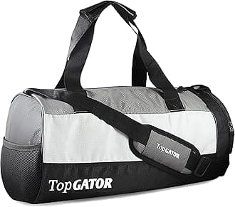 Gym Bag Sports Duffel with Shoe Compartment 34 L (Grey/Black)