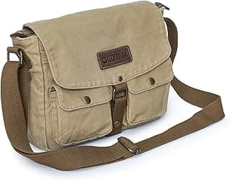 Canvas Messenger Bag - Vintage Crossbody Shoulder Bag Military Satchel