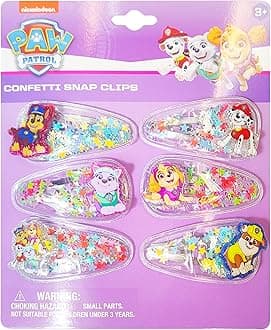 Paw Patrol 6pc Cute Hair Clips For Girls with Favorite Character Charms